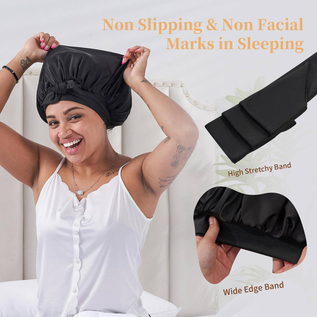 Silk Bonnet, Satin Hair Bonnet - Anaya Beauty