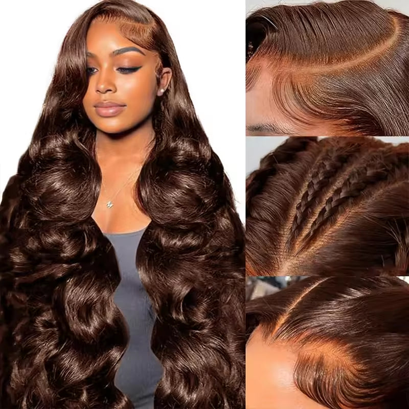Wig Human Hair Lace Front Wig 13x4 High-Definition Brown Lace Front Wig - Anaya Beauty