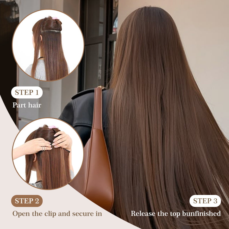 24inch Hair Extensions for Women 6PCS Long Soft Synthetic Natural Hairpieces - Anaya Beauty