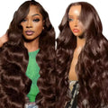 Wig Human Hair Lace Front Wig 13x4 High-Definition Brown Lace Front Wig - Anaya Beauty