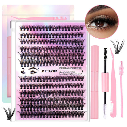 12 Rows Of 30D Plus 40D Clusters Of 240 Segmented Lashes Set - Anaya Beauty